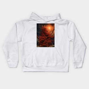 The Red Sun and the Ancient Gods Kids Hoodie